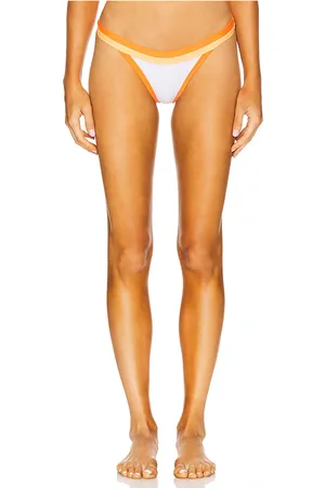 Milly Amalfi Colorblock Bikini Bottom in White,Orange. - size M (also in S, XS)