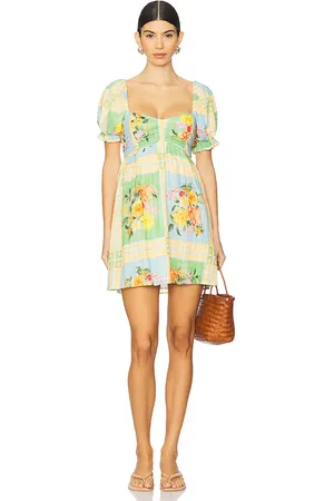 Show Me Your Mumu Annabelle Mini Dress in Green. - size L (also in M, S, XL, XS, XXL)