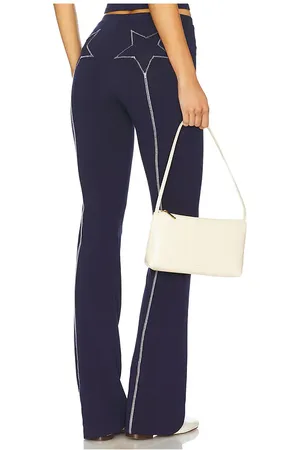 Frankies Bikinis X Bella Hadid Dreamer Pant in Navy. - size L (also in M, S, XL, XS)