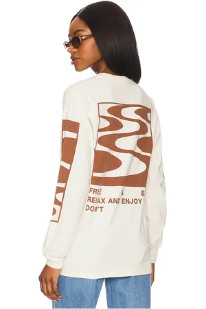 Free & Easy Rio Long Sleeve Tee in Cream. - size M (also in S)