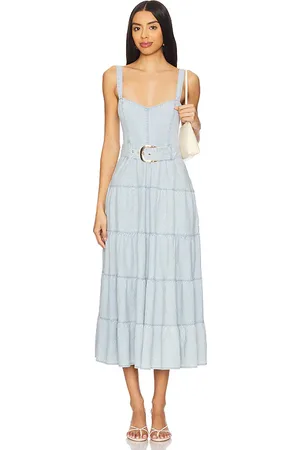 Show Me Your Mumu Lainey Midi Dress in Baby Blue. - size L (also in S)