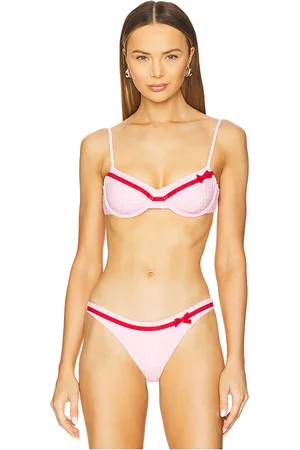 Frankies Bikinis Morning Bikini Top in Pink. - size L (also in M, S, XL, XS)