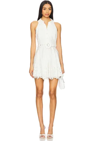 HEMANT AND NANDITA Short Dress With Buckle Belt in White. - size L (also in M)