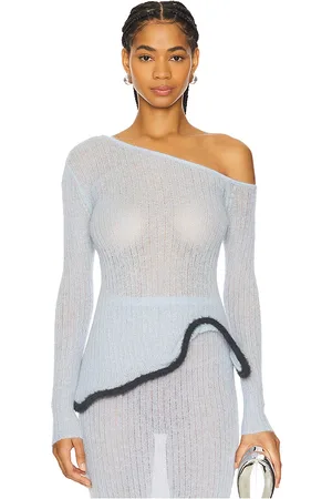 PH5 Pixie Alpaca Wavy Long Sleeve Top in Baby Blue. - size L (also in M)
