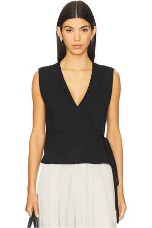 Leset Lauren Sleeveless Wrap Top in . - size L (also in M, S, XL, XS)