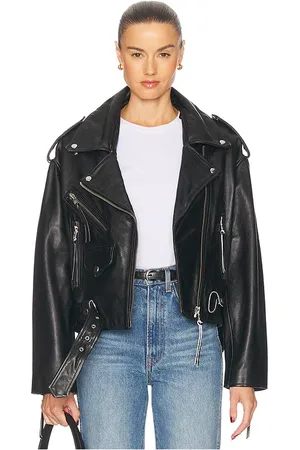GRLFRND Santa Fe Moto Leather Jacket in Black. - size L (also in M, S, XS, XXS)