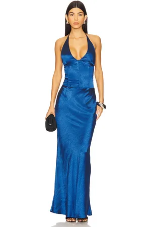Runaway The Label Asada Maxi Dress in Blue. - size S (also in XS)