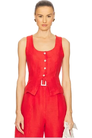 Matthew Bruch Scoop Neck Vest in Red. - size 0 (also in 10, 2, 4, 6, 8)