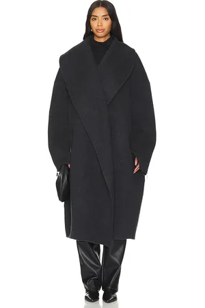 Helmut Lang Apex Cocoon Coat in Charcoal. - size M (also in S)