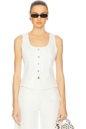 Matthew Bruch Scoop Neck Vest in Ivory. - size 10 (also in 2, 4, 6, 8)