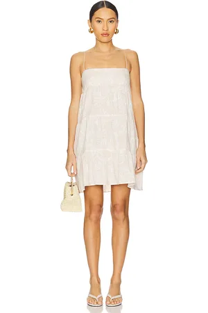 Show Me Your Mumu OOO Mini Dress in Beige. - size L (also in M, S, XL, XS)