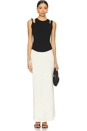 SOVERE Tranquil Knit Dress in Black,White. - size L (also in M, S, XL, XS)