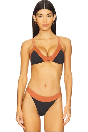 GIGI C Brett Bikini Top in Black. - size L (also in M, S, XS)