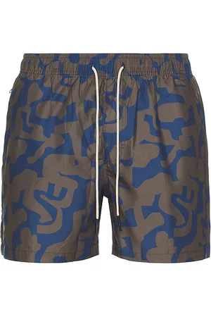 Oas Morel Puzzlotec Swim Shorts in Grey,Blue. - size L (also in M, S)