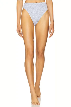 PATBO Papillon Jacquard High Waist Bikini Bottom in Baby . - size L (also in M, S, XS)