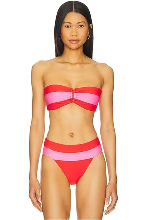 PQ Detail Bandeau Bikini Top in Red. - size L (also in M, S)