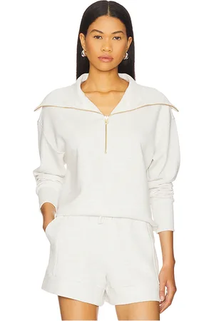 Varley Larson Half Zip Sweatshirt in Ivory. - size L (also in M, S, XL, XS)
