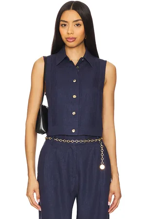 Hevron Vera Top in Navy. - size L (also in S, XL, XS)