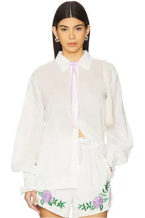 SWF Ribbon Boland Shirt in White. - size L (also in M, S, XS)
