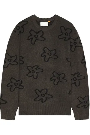 Critical Slide Vanguard Crew Knit Sweater in Charcoal. - size L (also in M, S, XL/1X)