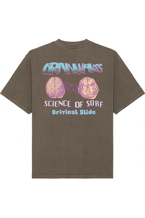 Critical Slide Brainwave Tee in Charcoal. - size L (also in M, S)