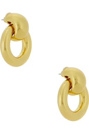 Jenny Mega Faye Knockers Drop Earrings in Metallic .