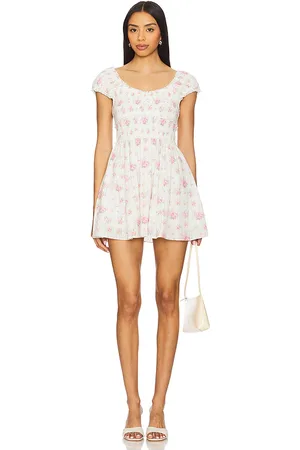 LOVESHACKFANCY Siona Dress in Ivory. - size L (also in S, XS)