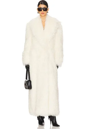 GIUSEPPE DI MORABITO Faux Fur Coat in Cream. - size 36 (also in 38, 42)