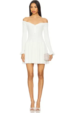 Self-Portrait Ribbed Knit Mini Dress in . - size M (also in XS)