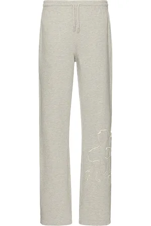 FLÂNEUR Blossom Patches Sweatpants in Grey. - size L (also in M, S, XL/1X)