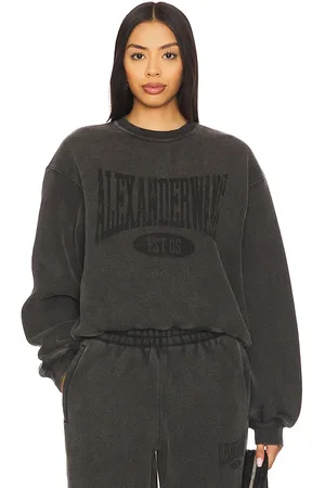 Alexander Wang Graphic Crewneck Sweatshirt in Charcoal. - size L (also in M, S, XS)