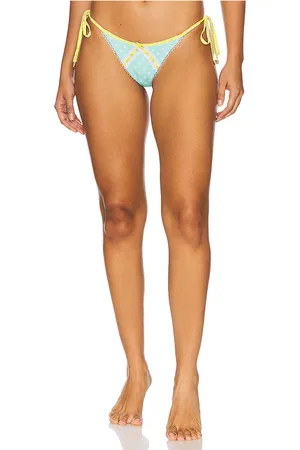 Bunny Daisy Skimpy Tie Side Bikini Bottom in Mint. - size M (also in S, XS)