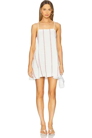 Bondi Born Kiama Mini Dress in White. - size L (also in M, S, XL/1X, XS)