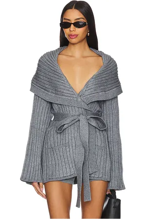 DANIELLE GUIZIO Tullia Slouchy Cardigan in Grey. - size L/XL (also in S/M, XXS/XS)
