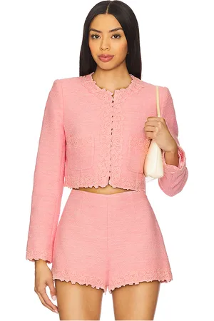 LOVESHACKFANCY Leilana Jacket in Pink. - size 4 (also in 10)