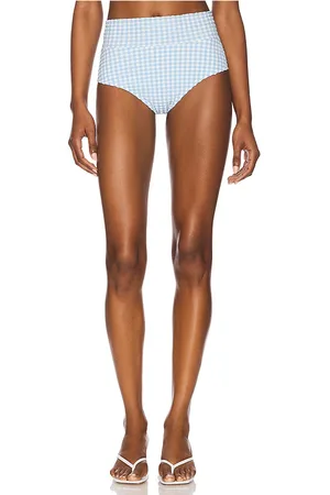 Montce Ac High Rise Bikini Bottom in Baby Blue. - size L (also in M, S, XS)