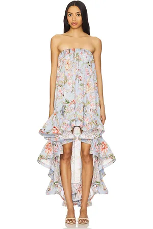 HEMANT AND NANDITA X Revolve High Low Long Dress in Blue. - size M (also in S)
