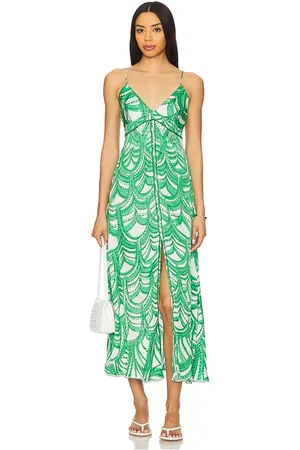 POUPETTE ST BARTH Denise Maxi Dress in Green. - size L (also in M, S)