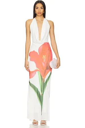 Runaway The Label Jasmina Maxi Dress in White. - size L (also in M, XXL)