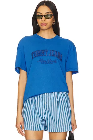 Tommy Hilfiger Vintage Varsity Tee in Royal. - size L (also in M, S, XL/1X, XS)