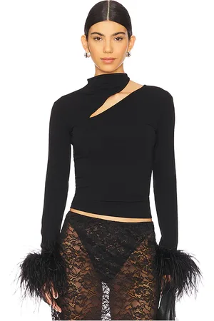LAPOINTE Asymmetric Top With Feathers in . - size L (also in M, S)