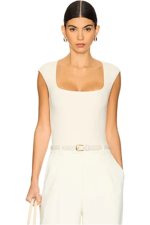 Commando Neoprene Cap Sleeve Bodysuit in . - size L (also in M, S, XL, XS)