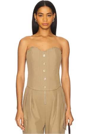 NONchalant Label Maya Bustier in Taupe. - size L (also in M, S, XS)