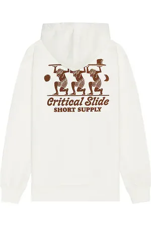 Critical Slide Supply Hoodie in White. - size L (also in M, S, XL/1X)