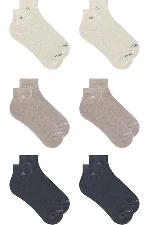 Calvin Klein 6 Pack Basic Cushion Quarter Socks in .