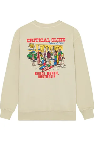Critical Slide Pavilion Crew Sweatshirt in Cream. - size L (also in M, S, XL/1X)
