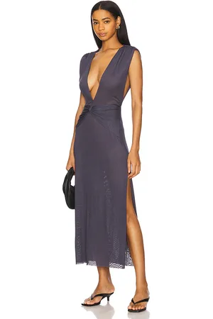 Vix Cindy Midi Cover Up in Charcoal. - size L (also in M, S, XL)