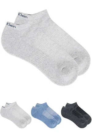 Calvin Klein 3 Pack Cushion Recycled No Show Socks in Blue.