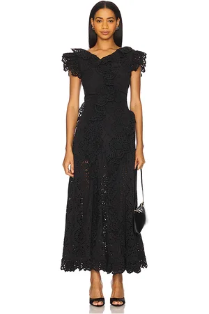 AKNVAS Charli Cotton Eyelet Midi Dress in . - size 0 (also in 10, 2, 4, 6)