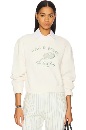 RAG&BONE Rb Raquet Sweatshirt in Cream. - size L (also in M, S, XXS)